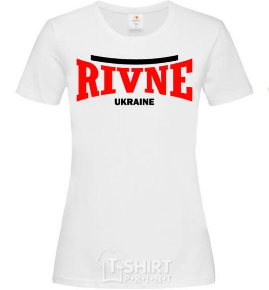 Women's T-shirt Rivne Ukraine White фото