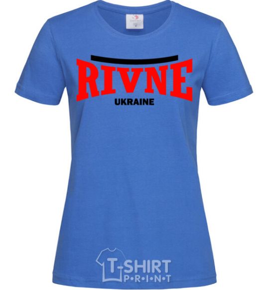 Женская футболка Rivne Ukraine Ярко-синий фото