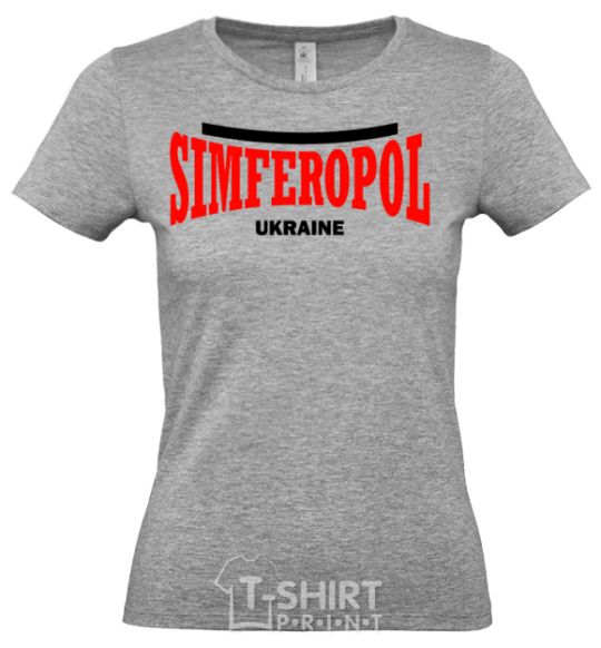Женская футболка Simferopol Ukraine Серый фото