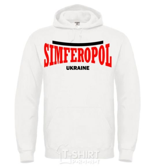 Men`s hoodie Simferopol Ukraine White фото