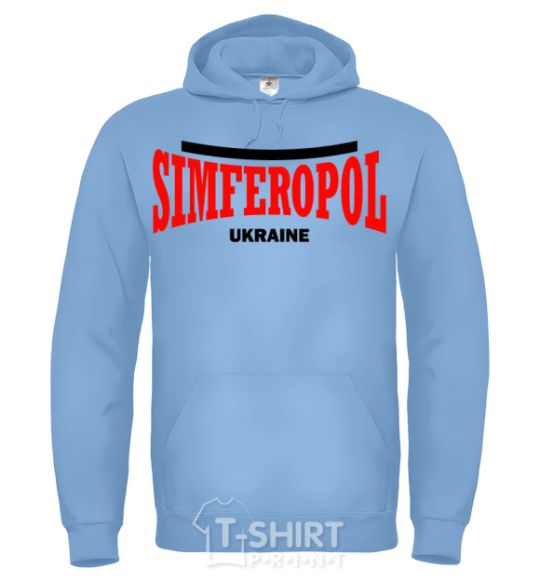 Men`s hoodie Simferopol Ukraine sky-blue фото