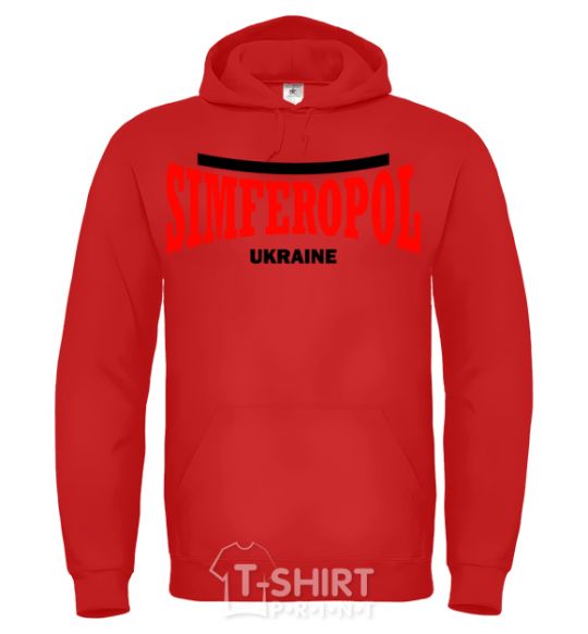 Men`s hoodie Simferopol Ukraine bright-red фото