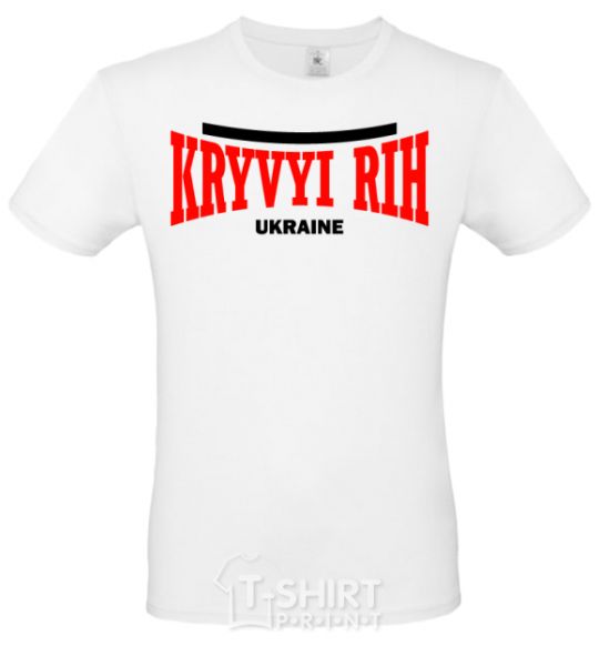 Men's T-Shirt Kryvyi Rih Ukraine White фото