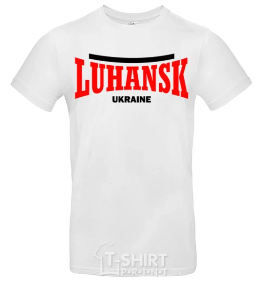 Мужская футболка Luhansk Ukraine Белый фото
