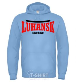 Men`s hoodie Luhansk Ukraine sky-blue фото