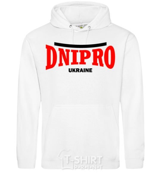 Men`s hoodie Dnipro Ukraine White фото