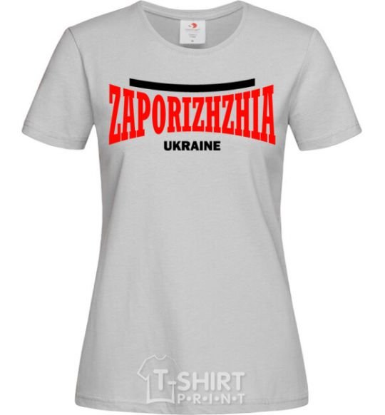 Women's T-shirt Zaporizhzha Ukraine grey фото