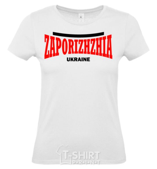 Women's T-shirt Zaporizhzha Ukraine White фото