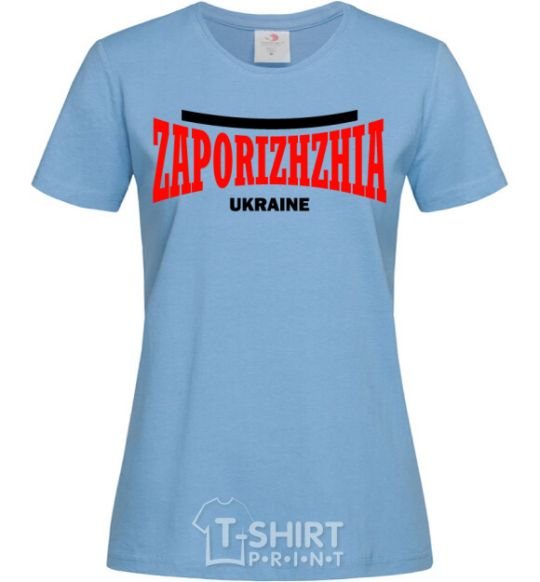 Women's T-shirt Zaporizhzha Ukraine sky-blue фото