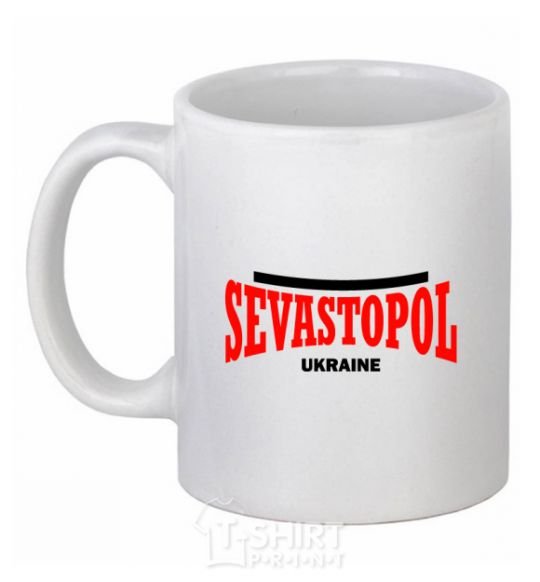 Чашка керамическая Sevastopol Ukraine Белый фото