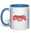 Mug with a colored handle Sevastopol Ukraine royal-blue фото