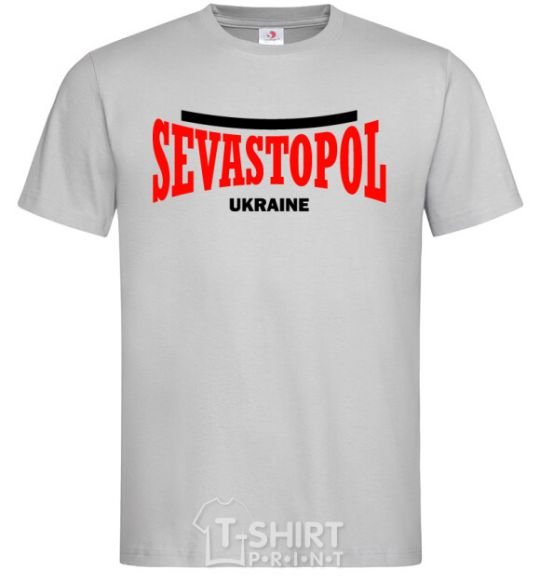 Мужская футболка Sevastopol Ukraine Серый фото