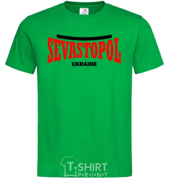 Мужская футболка Sevastopol Ukraine Зеленый фото