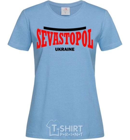 Женская футболка Sevastopol Ukraine Голубой фото