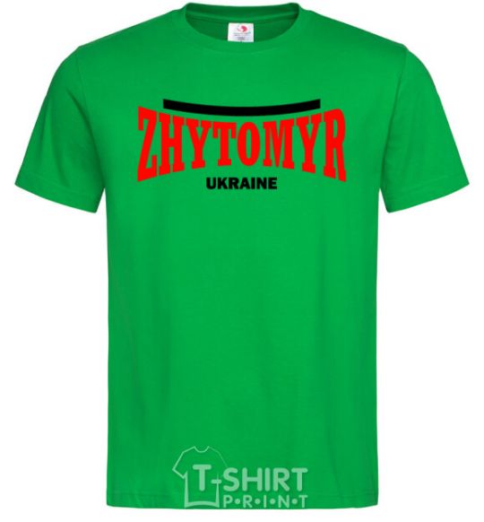 Мужская футболка Zhytomyr Ukraine Зеленый фото