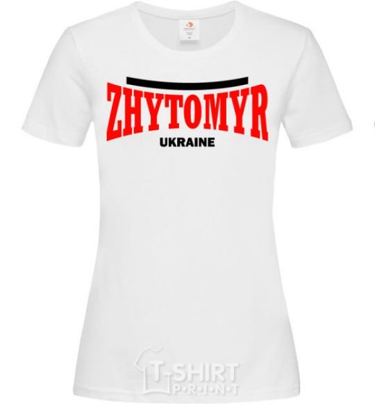 Женская футболка Zhytomyr Ukraine Белый фото
