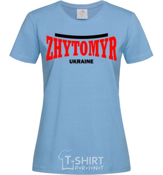 Women's T-shirt Zhytomyr Ukraine sky-blue фото