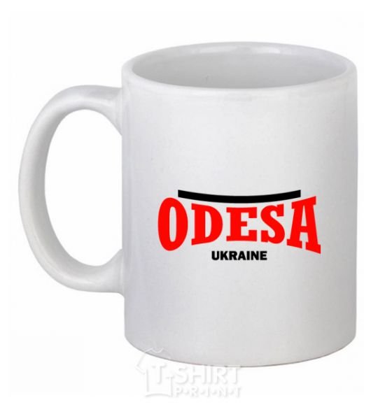 Ceramic mug Odesa Ukraine White фото