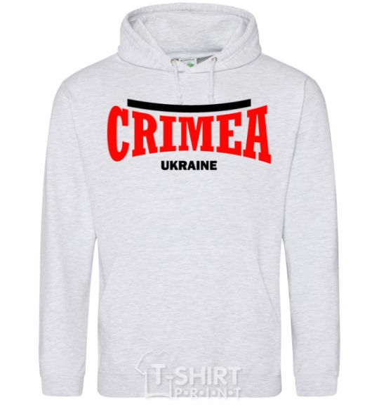 Мужская толстовка (худи) Crimea Ukraine Серый меланж фото