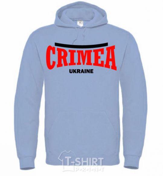 Men`s hoodie Crimea Ukraine sky-blue фото