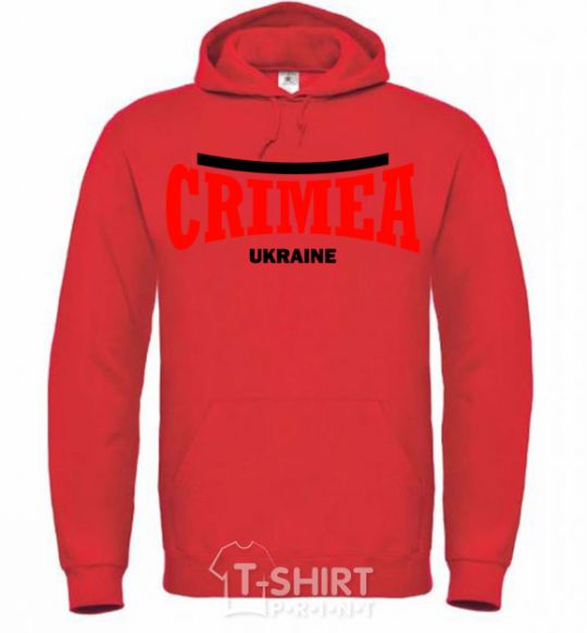 Men`s hoodie Crimea Ukraine bright-red фото