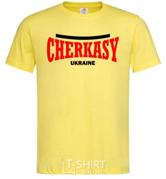 Men's T-Shirt Cherkasy Ukraine cornsilk фото