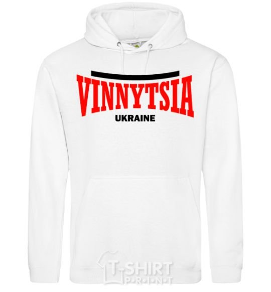 Men`s hoodie Vinnytsia Ukraine White фото