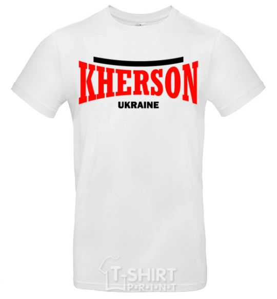 Men's T-Shirt Kherson Ukraine White фото