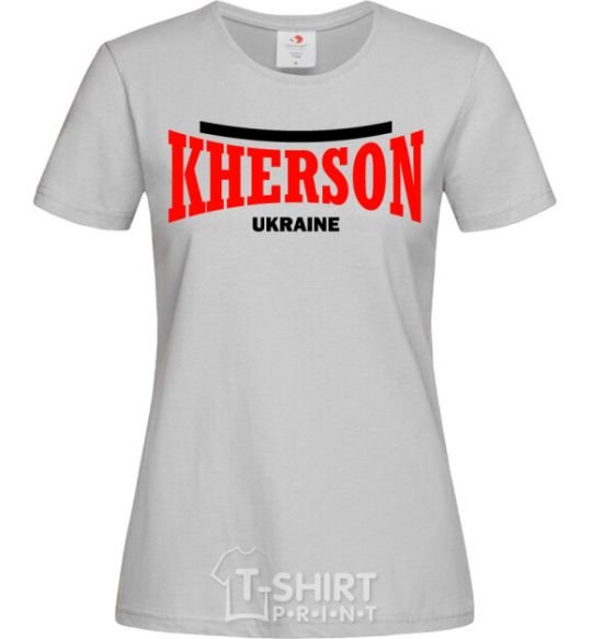 Women's T-shirt Kherson Ukraine grey фото