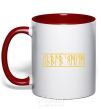 Mug with a colored handle Lviv resident red фото