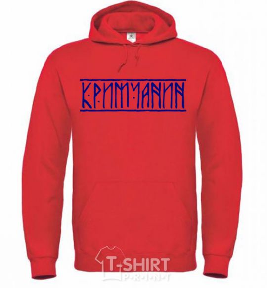 Men`s hoodie Crimean bright-red фото