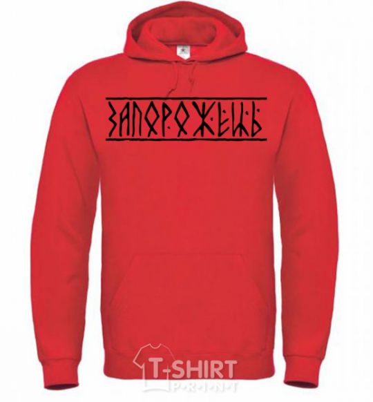 Men`s hoodie Zaporozhets bright-red фото