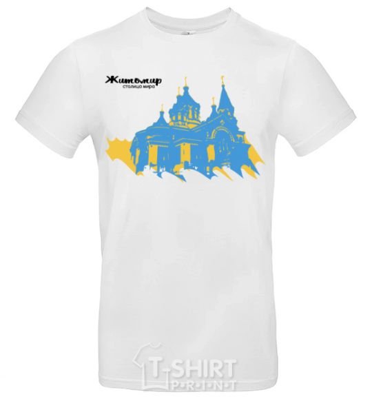 Men's T-Shirt Zhytomyr Capital of world White фото