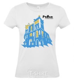 Women's T-shirt Rivne flag black фото