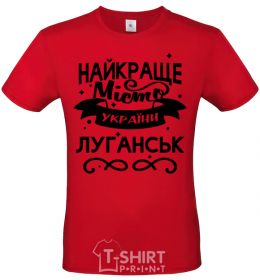 Men's T-Shirt Luhansk is the best city in Ukraine red фото