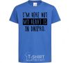 Kids T-shirt I'm here but my heart is in Dnipro royal-blue фото