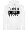 Men`s hoodie I'm here but my heart is in Zaporizhzhia White фото