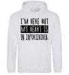 Men`s hoodie I'm here but my heart is in Zaporizhzhia sport-grey фото