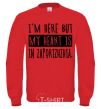 Sweatshirt I'm here but my heart is in Zaporizhzhia yellow фото