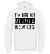 Мужская толстовка (худи) I'm here but my heart is in Simferopol Белый фото