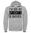 Мужская толстовка (худи) I'm here but my heart is in Simferopol Серый меланж фото