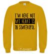 Свитшот I'm here but my heart is in Simferopol Солнечно желтый фото