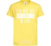 Kids T-shirt I'm here but my heart is in Lviv cornsilk фото