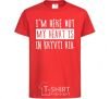 Kids T-shirt I'm here but my heart is in Kryvyi Rih red фото