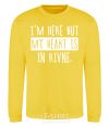 Sweatshirt I'm here but my heart is in Rivne yellow фото