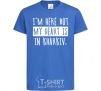 Kids T-shirt I'm here but my heart is in Kharkiv royal-blue фото