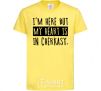 Kids T-shirt I'm here but my heart is in Cherkasy cornsilk фото