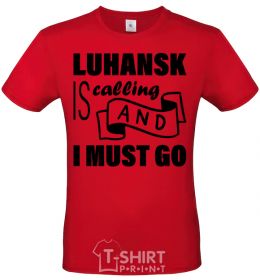 Men's T-Shirt Luhansk is calling and i must go red фото