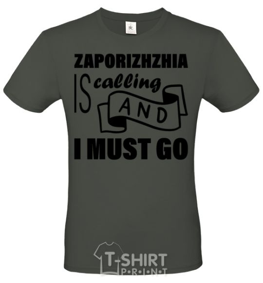 Men's T-Shirt Zaporizhzhia is calling and i must go millennial-khaki фото