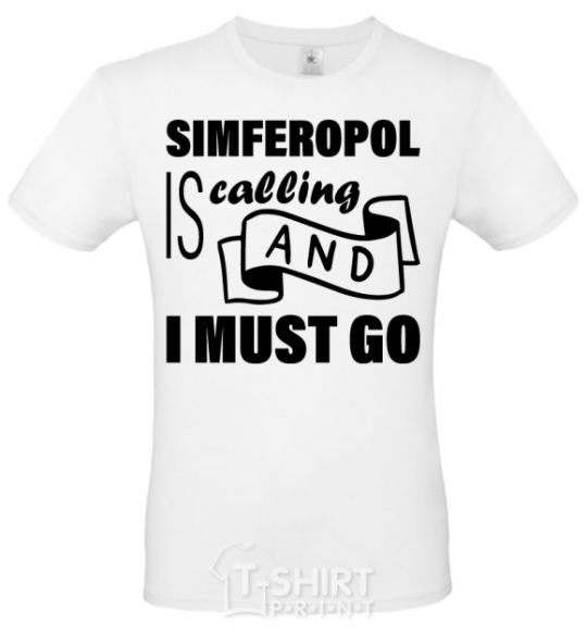 Men's T-Shirt Simferopol is calling and i must go White фото